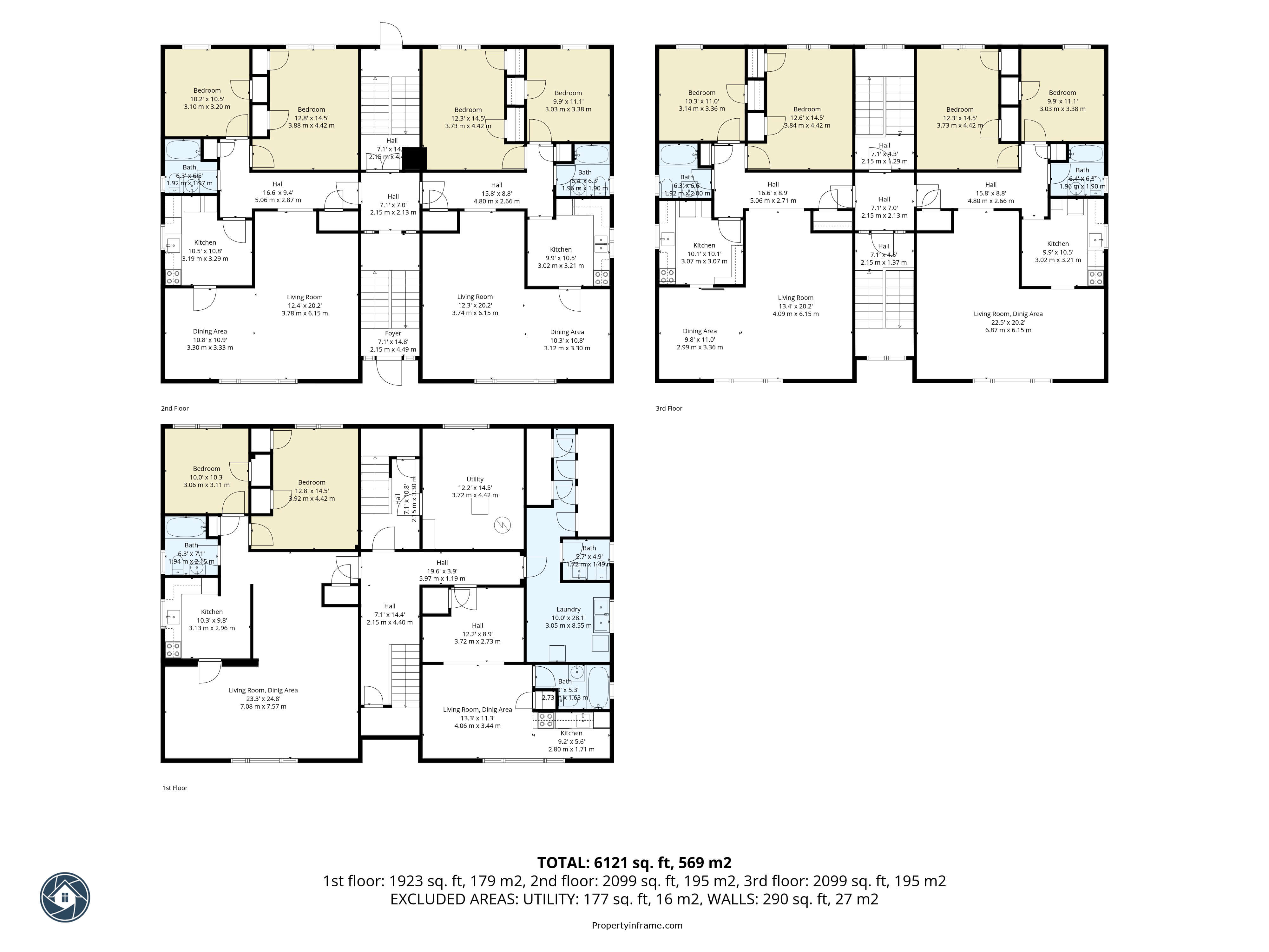 2D floor plan Pickering Ontario with measurements, real estate floor plan Pickering
