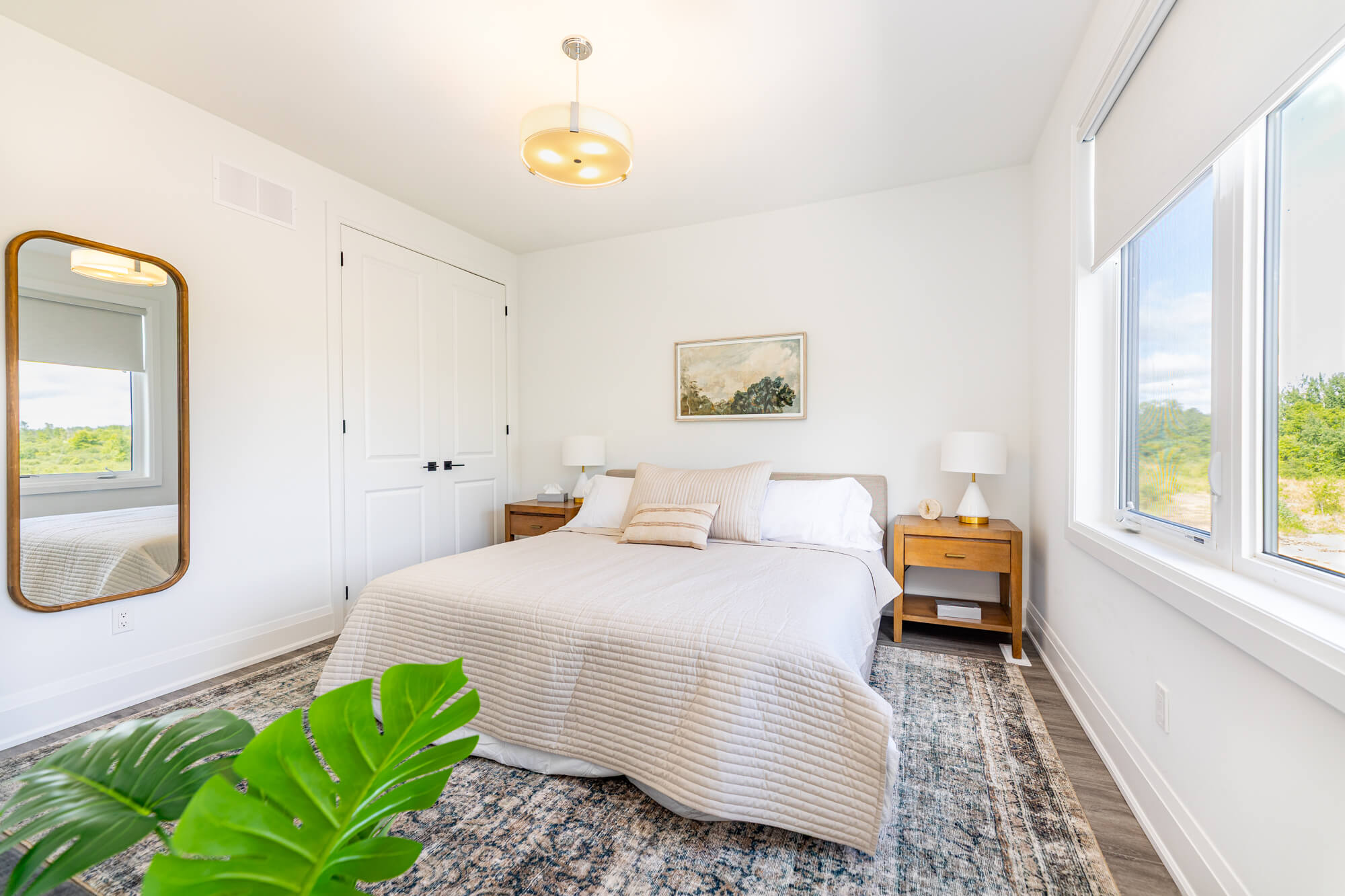 Primary bedroom in Toronto Airbnb rental — king bed